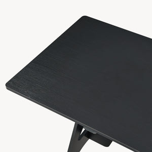 Escritorio Bostenenna 120x60x75 cm Negro con vetas de madera [en.casa]