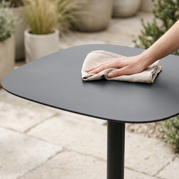 Mesa auxiliar de exterior Foggia 43x40x40 cm acero gris antracita [casa.pro]