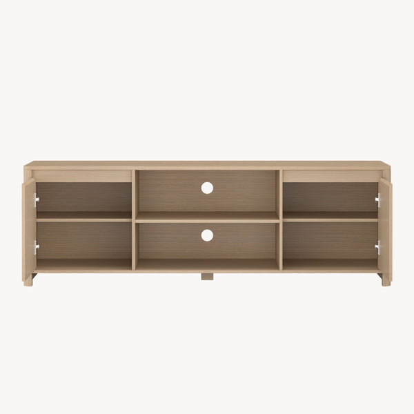 Mueble de televisión Takranmaa 150x40x50 cm efecto roble [en.casa]