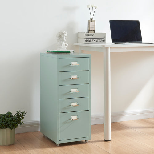 Contenedor móvil Kökar con 5 cajones 69x28x41 cm [en.casa]