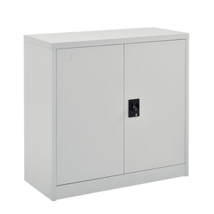 Archivador Terni 90x40x90 cm con 3 compartimentos y cerradura de cilindro Metal en.casa
