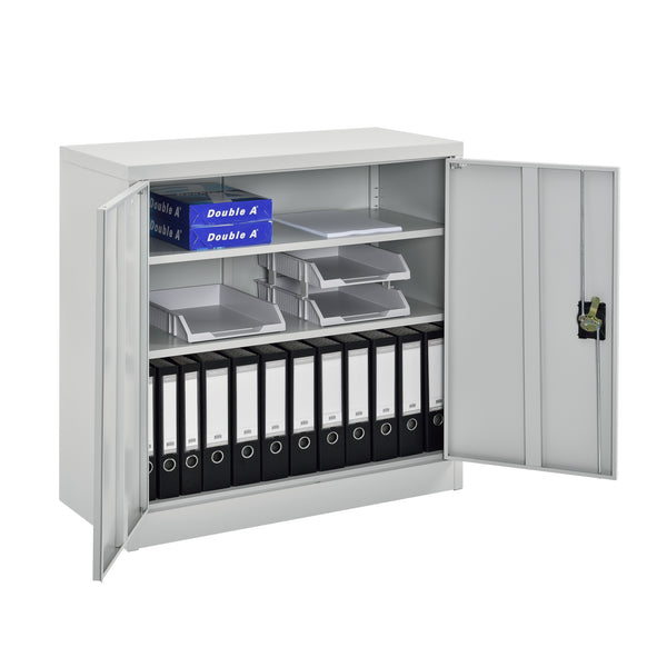 Archivador Terni 90x40x90 cm con 3 compartimentos y cerradura de cilindro Metal en.casa