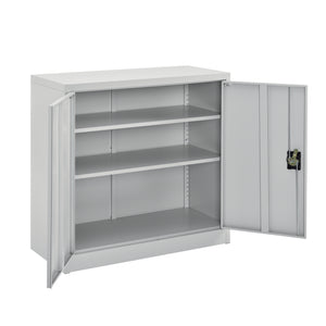 Archivador Terni 90x40x90 cm con 3 compartimentos y cerradura de cilindro Metal en.casa