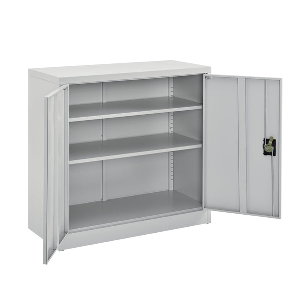 Archivador Terni 90x40x90 cm con 3 compartimentos y cerradura de cilindro Metal en.casa