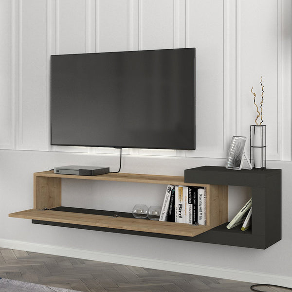Mueble de televisión Luhanka 150x29,5x38,5cm roble en varios colores [en.casa]