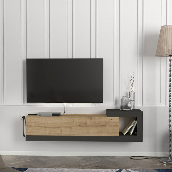 Mueble de televisión Luhanka 150x29,5x38,5cm roble en varios colores [en.casa]
