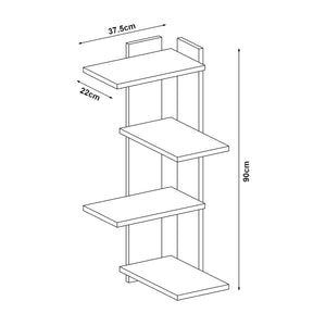 Estantería de pared Hasvik 39,5x39,5x90 cm [en.casa]