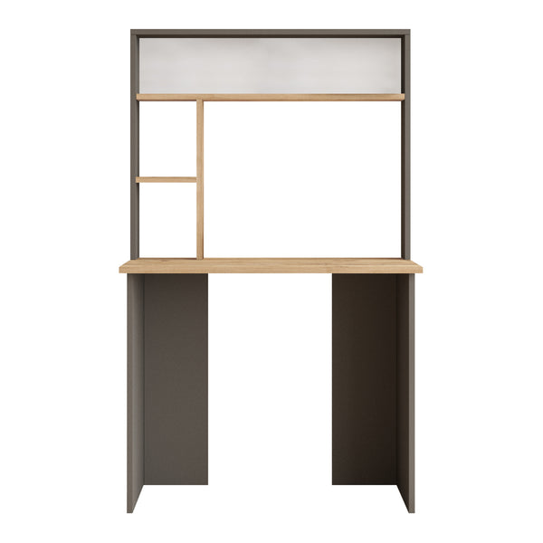 Escritorio Tópisa con estantería 149x90x52 cm [en.casa]