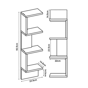 Estantería de pared Omn juego de 2 93x24x15 cm [en.casa]