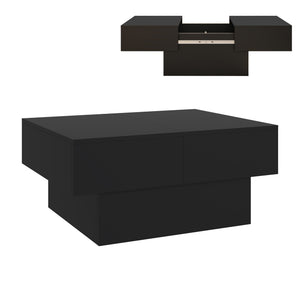 Mesa de centro Lens tablero extensible 80x60x36 cm - [en.casa]