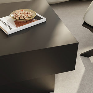 Mesa de centro Lens tablero extensible 80x60x36 cm - [en.casa]