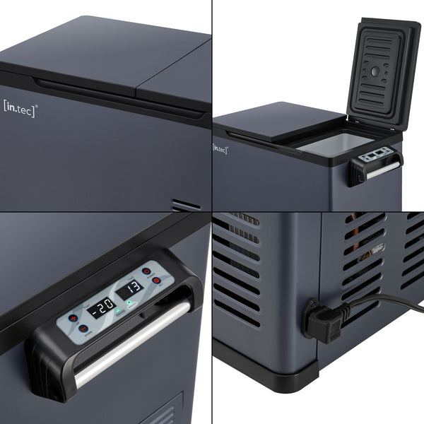 Nevera de coche Alberona azul grisáceo [in.tec]