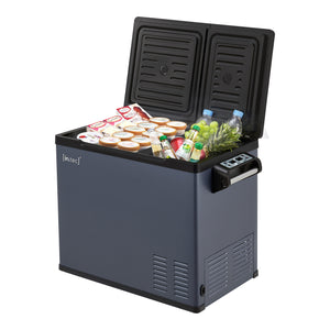 Nevera de coche Alberona azul grisáceo [in.tec]