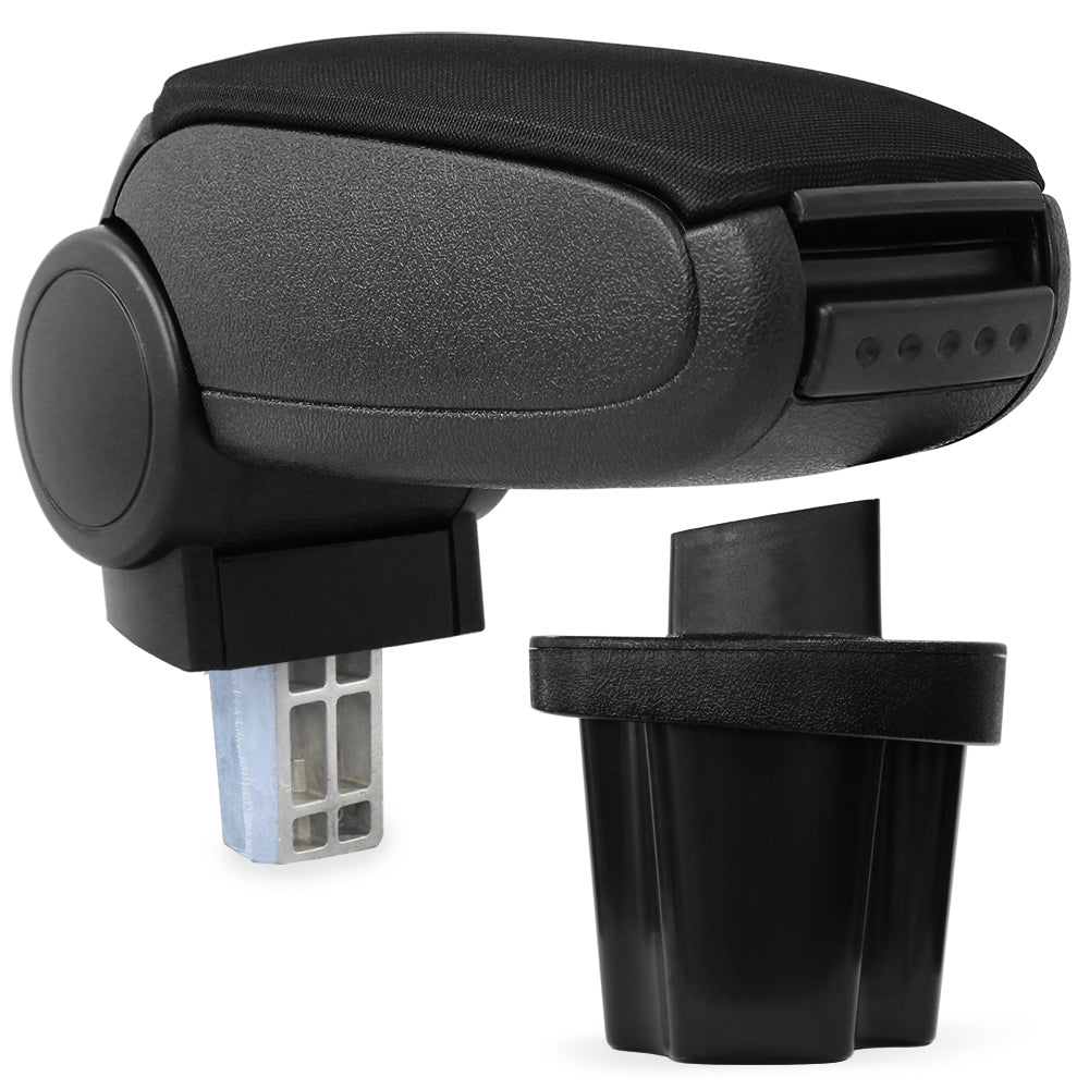 Reposabrazos central Hyundai Accent desde 2006 con compartimento de almacenamiento textil negro pro.tec - premiumXL