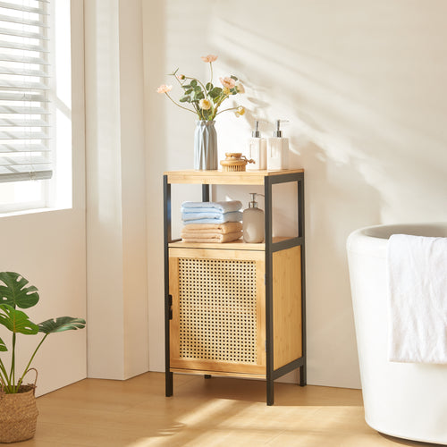 Armario de baño Tervola 80x40x35cm bambú negro [en.casa] - premiumXL