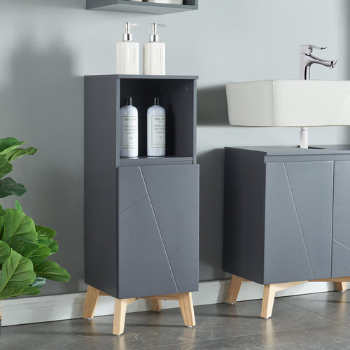Armario de baño Overath gris [en.casa] - premiumXL