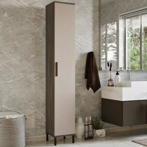 Armario alto Lieto con 6 estantes 183,5 x 29,5 x 29,5 cm roble gris [en.casa] - premiumXL