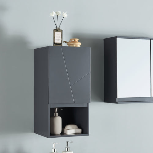 Armario de pared Overath 30x30x60 cm gris [en.casa] - premiumXL