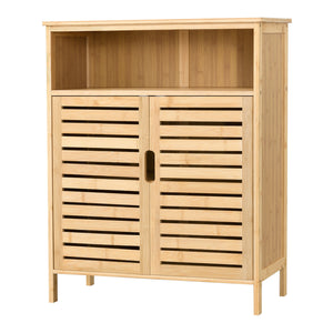 Armario de baño de bambú Eslöv 81x65,5x31 cm [en.casa] - premiumXL