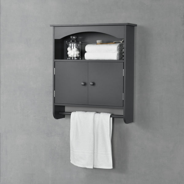 Armario de baño Graz 61x53x15 cm con toallero varios colores MDF en.casa