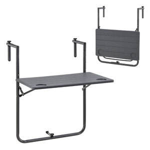 Mesa colgante Badolato 83,5x60x60 cm cuadrada gris oscuro [en.casa] - premiumXL