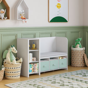 Estantería para niños con banco Høylandet [en.casa]
