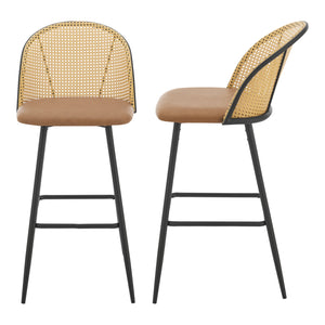 Taburetes de bar Gausdal juego de 2 marrón / negro [en.casa] - premiumXL