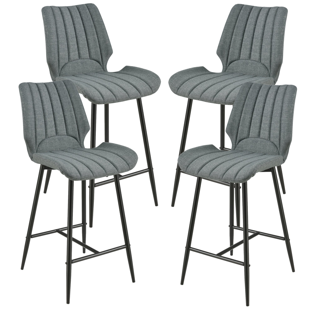 Set de 4 taburetes de bar Östersund en varias versiones en.casa