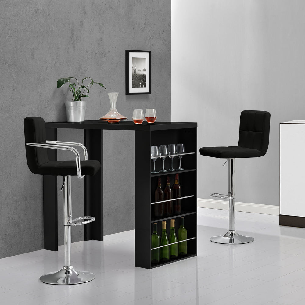 Barra de bar Bonn con 3 compartimentos 117x57x107cm [en.casa] - premiumXL