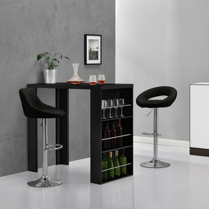 Barra de bar Bonn con 3 compartimentos 117x57x107cm [en.casa]