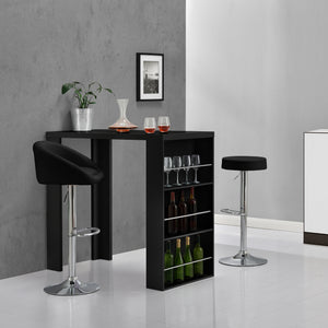 Barra de bar Bonn con 3 compartimentos 117x57x107cm [en.casa]