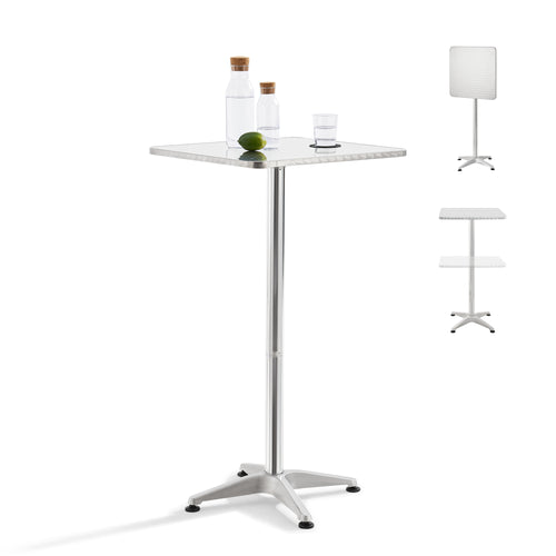 Mesa de bar y bistró Järpen regulable en altura cuadrada [en.casa] - premiumXL