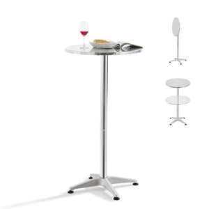 Mesa de bar y bistró Avesta Ajustable en altura Redonda [en.casa]