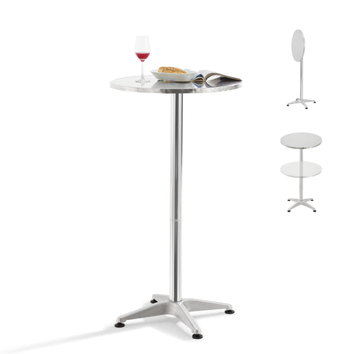 Mesa de bar y bistró Avesta Ajustable en altura Redonda [en.casa]