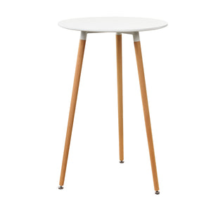Mesa de bar Riga Retro redonda 110x70 cm blanca en.casa