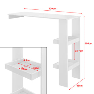 Mesa de bar Sölvesborg 120x45x106cm para montaje en pared varios colores en.casa
