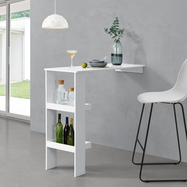 Mesa de bar Sölvesborg 120x45x106cm para montaje en pared varios colores en.casa
