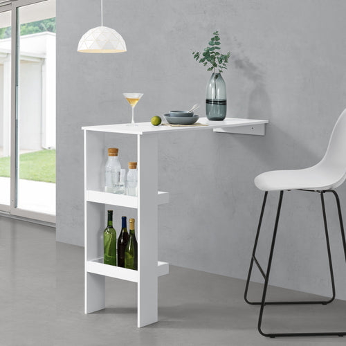 Mesa de bar Sölvesborg 120x45x106cm para montaje en pared varios colores en.casa