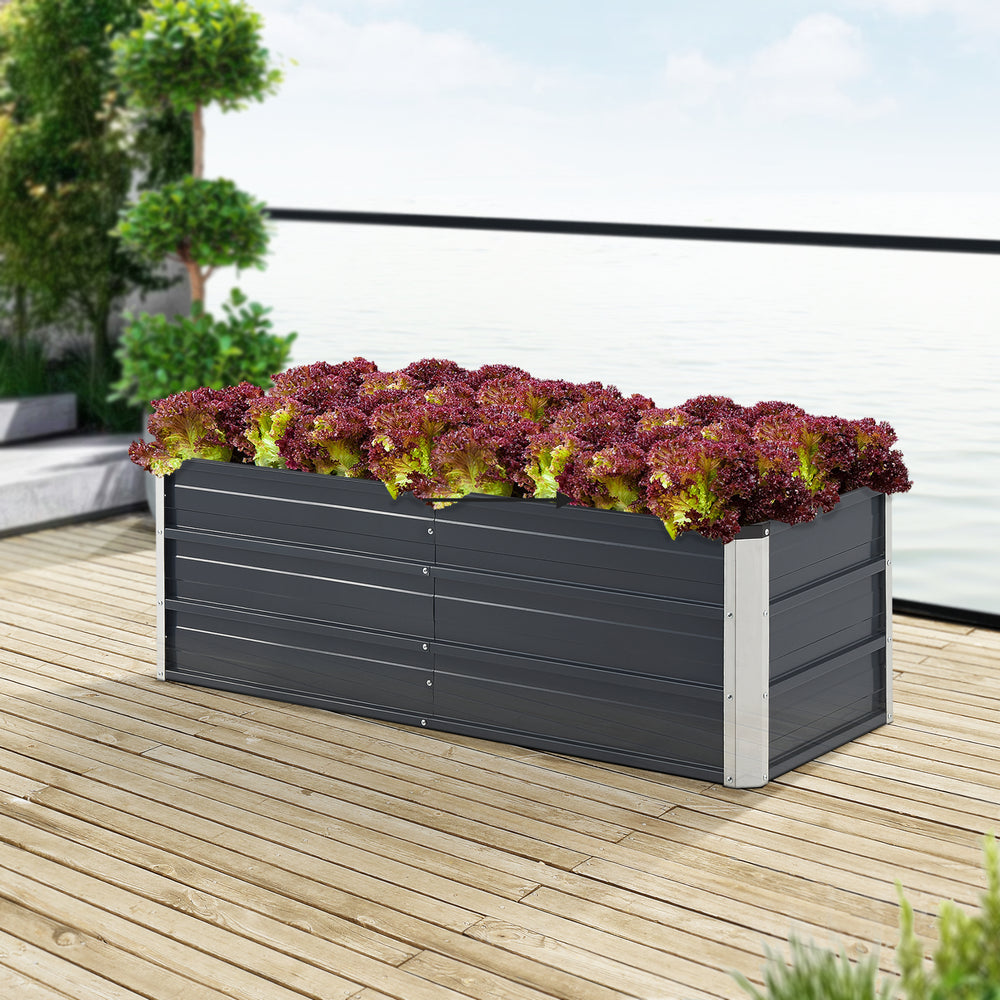 Cama de cultivo Nijmegen con travesaño central de acero en varios tamaños [en.casa] - premiumXL