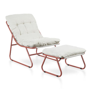 Conjunto de muebles de jardín Malmö sillón con reposapiés [casa.pro]