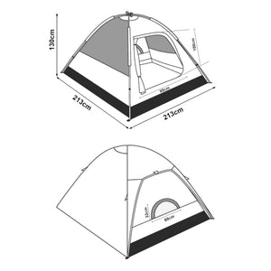 Tienda de campaña Bergeijk 213x213x130cm en varios colores [pro.tec]