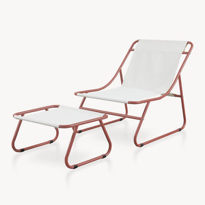 Conjunto de muebles de jardín Malmö sillón con reposapiés [casa.pro]