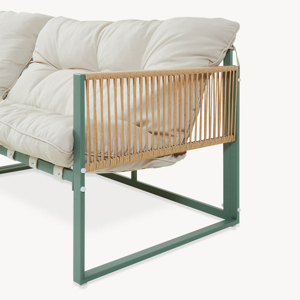 Conjunto de muebles de jardín Karg mesa y sofá modular [casa.pro]