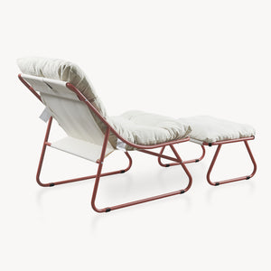 Conjunto de muebles de jardín Malmö sillón con reposapiés [casa.pro]