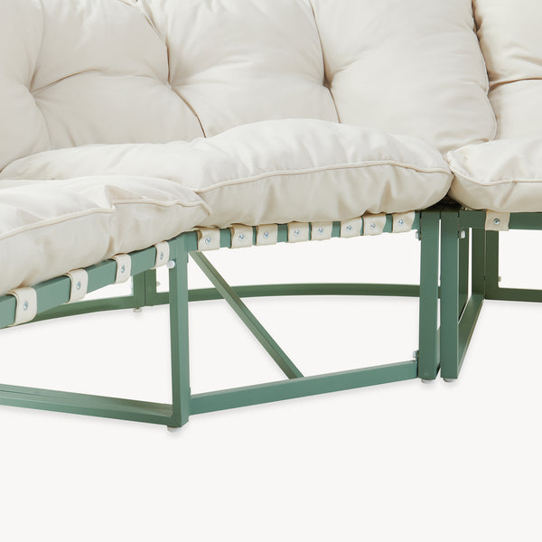 Conjunto de muebles de jardín Karg mesa y sofá modular [casa.pro]