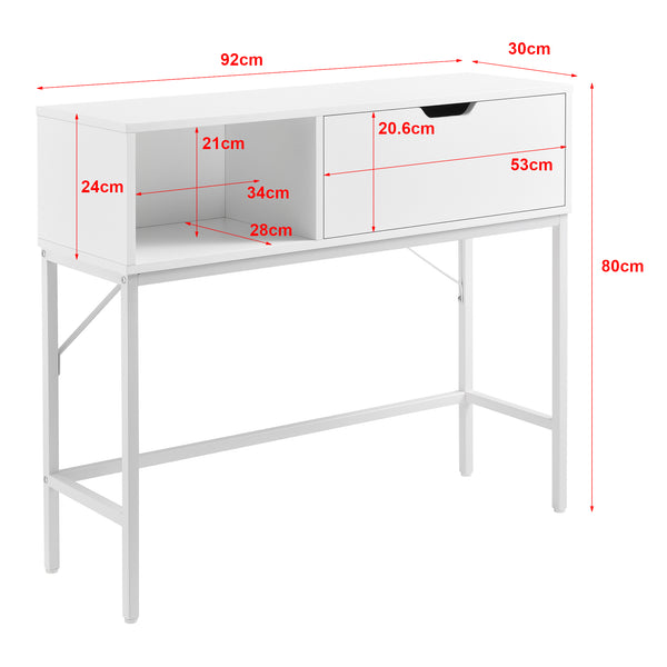 Mesa consola Tranemo 92x30x80cm en varios colores [en.casa]