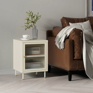 Armario auxiliar Lindau 56x40x40 cm crema [en.casa] - premiumXL