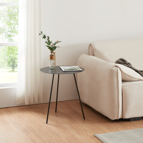 Mesa auxiliar Sula de metal negro en varios tamaños [en.casa] - premiumXL