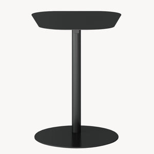 Mesa auxiliar Nastätten trapezoidal interior/exterior metal 50x50x38cm [en.casa]