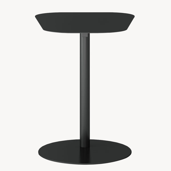 Mesa auxiliar Nastätten trapezoidal interior/exterior metal 50x50x38cm [en.casa]